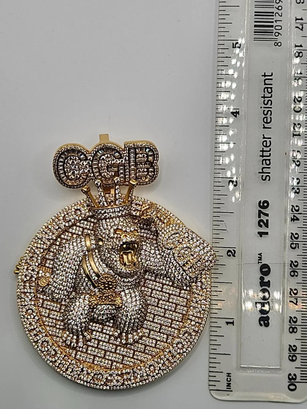 925 Silver 14K Gold Plated CGB Pendant